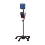 MABIS Legacy Professional Clock Aneroid Sphygmomanometer Blood Pressure Gauge with Adult Cuff, Rolling Stand, Wall Mounting Bracket, Blue